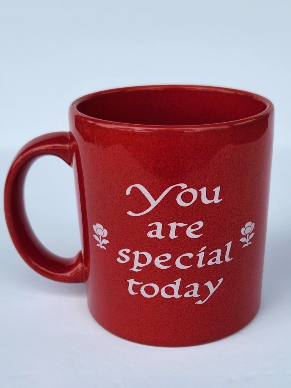 Waechtersbach Germany "You Are Special Today" Coffee Tea Mug White Words on Red
